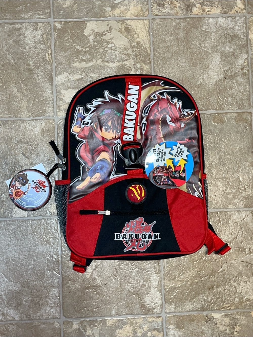 NWT Bakugan Kids Red and Black Backpack
